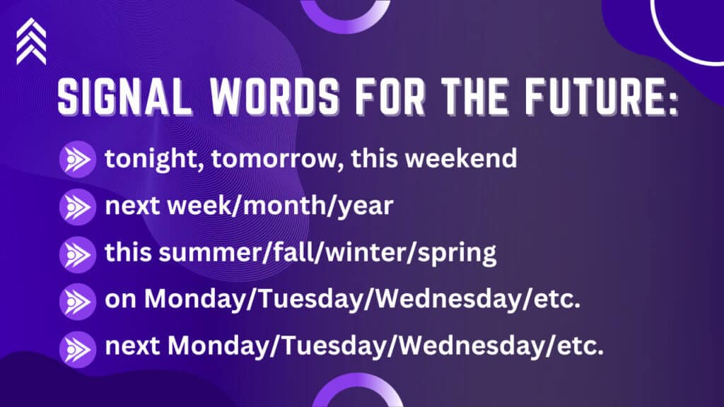 signal words for the future