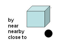 Nearby, Close to, Near, By