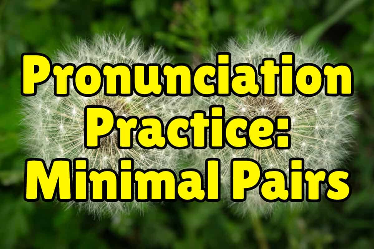 Minimal Pairs English Pronunciation Exercises Vowels Espresso English