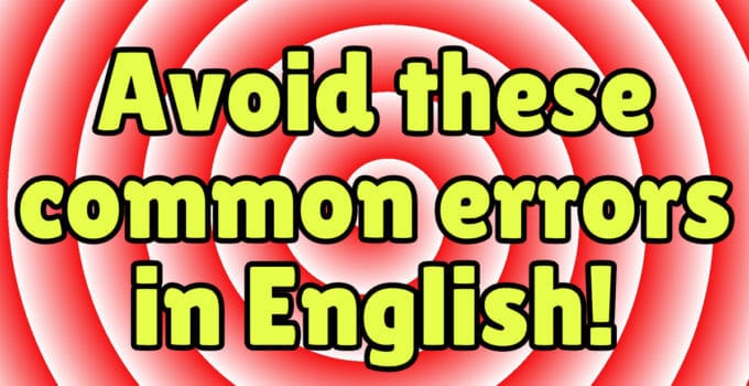 15 Common Errors in English