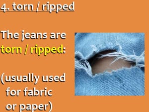 English Vocabulary with Pictures - Torn Ripped
