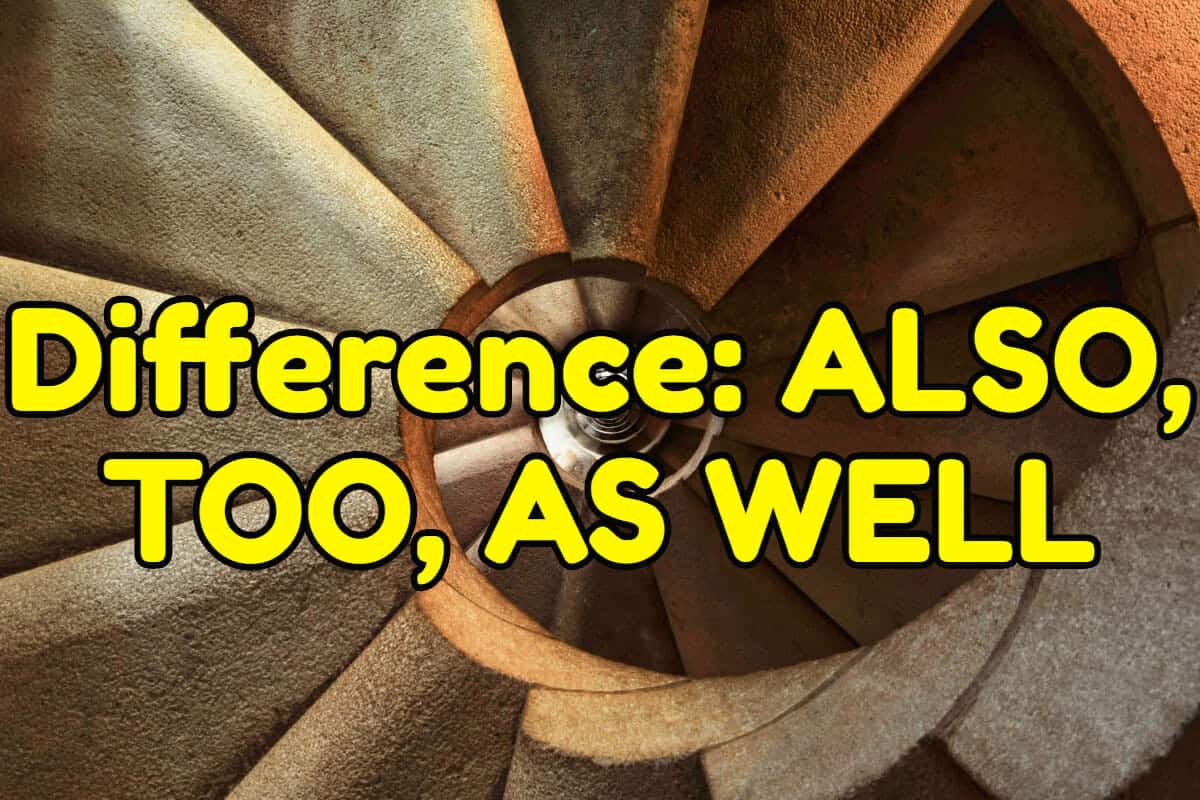 Difference Between Also Too And As Well Espresso English