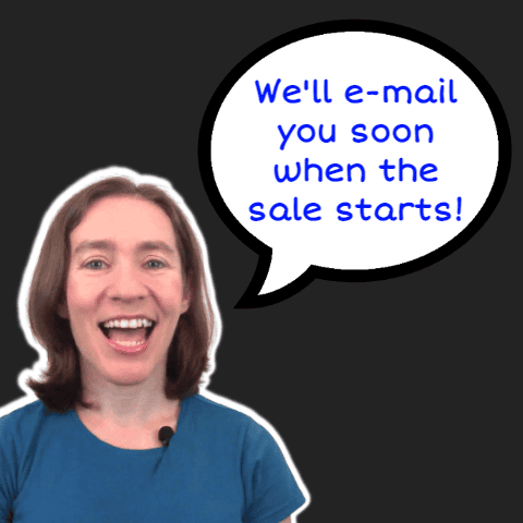 Watch your e-mail for news about the sale 😎 Espresso English
