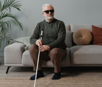The disease severely affected his vision.
