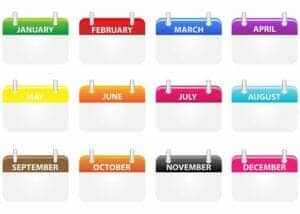 How to say the months of the year in English
