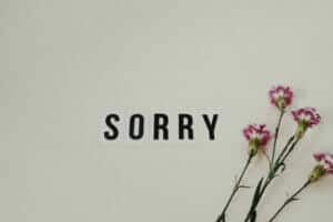 Ways to say sorry in English