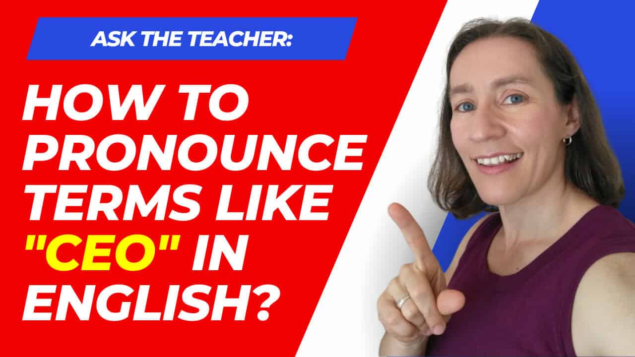 How do we pronounce acronyms in English? Espresso English