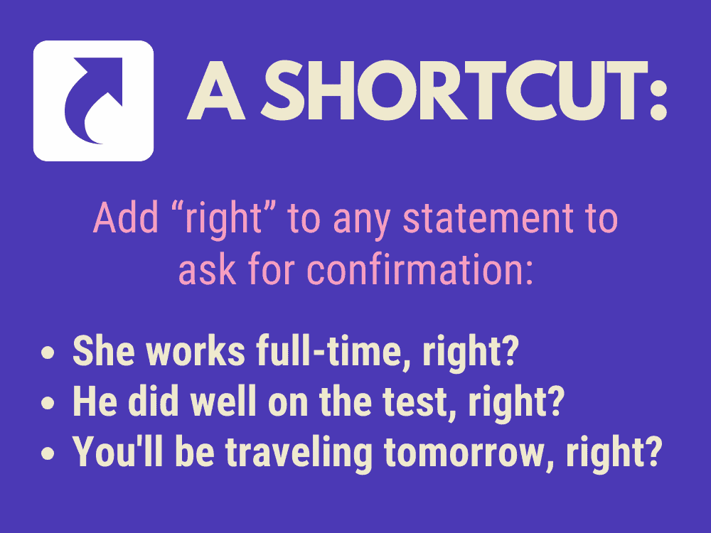 Question tag shortcut