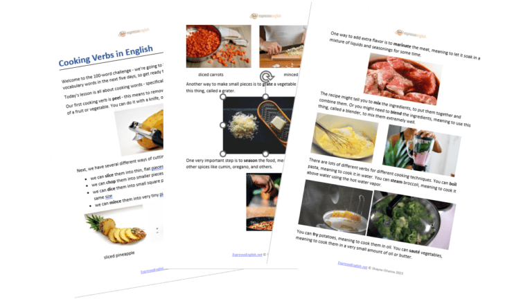 20+ Cooking Verbs in English - Espresso English