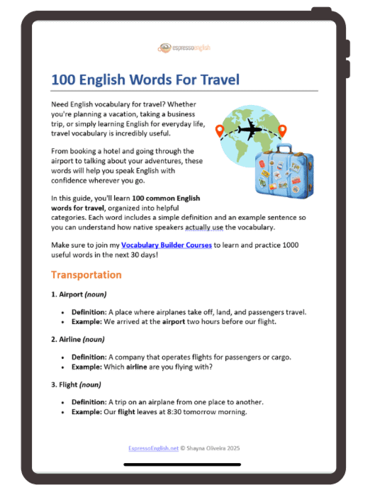 download 100 english words for travel